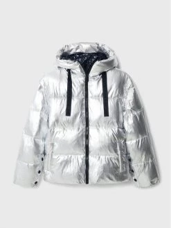 Desigual Γυναίκες Χειμωνιάτικα Μπουφάν Μπουφάν πουπουλένιο Jiman 22WWEWB9 Ασημί Oversize -Εξοδος Desigual Κατάστημα unnamed file 243