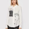 Desigual Γυναίκες Casual Πουκάμισα Πουκάμισο Chicago 22SWCW35 Λευκό Regular Fit