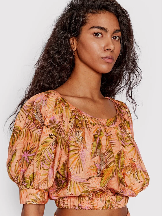 Desigual Γυναίκες Μπλουζάκια Μπλουζάκι Safar 22SWBW32 Πορτοκαλί Regular Fit 6 Desigual Γυναίκες Μπλουζάκια Μπλουζάκι Safar 22SWBW32 Πορτοκαλί Regular Fit - Image 4