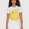 Desigual Γυναίκες T-shirts T-Shirt SMILEY Malabares 22SWTKA1 Λευκό Regular Fit -Εξοδος Desigual Κατάστημα unnamed file 2478