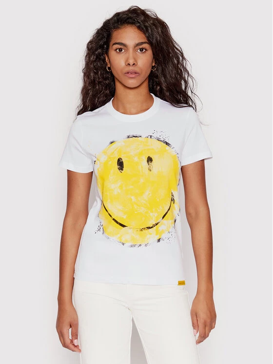 Desigual Γυναίκες T-shirts T-Shirt SMILEY Malabares 22SWTKA1 Λευκό Regular Fit 3 Desigual Γυναίκες T-shirts T-Shirt SMILEY Malabares 22SWTKA1 Λευκό Regular Fit