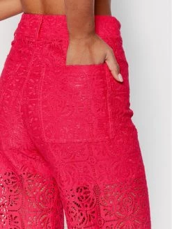 Desigual Γυναίκες Υφασμάτινα Παντελόνια Παντελόνι υφασμάτινο Austin 22SWPW14 Ροζ Regular Fit -Εξοδος Desigual Κατάστημα unnamed file 2486