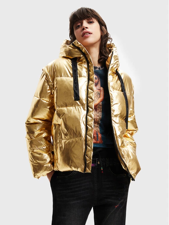 Desigual Γυναίκες Χειμωνιάτικα Μπουφάν Μπουφάν πουπουλένιο Jiman 22WWEWB9 Χρυσό Oversize 3 Desigual Γυναίκες Χειμωνιάτικα Μπουφάν Μπουφάν πουπουλένιο Jiman 22WWEWB9 Χρυσό Oversize