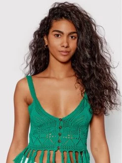 Desigual Γυναίκες Tops Τοπ Crochet 22SWTKAJ Πράσινο Regular Fit -Εξοδος Desigual Κατάστημα unnamed file 2506