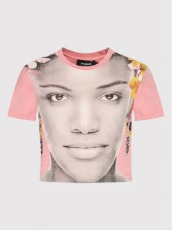 Desigual Γυναίκες T-shirts T-Shirt Face 22SWTK22 Ροζ Regular Fit -Εξοδος Desigual Κατάστημα unnamed file 2527
