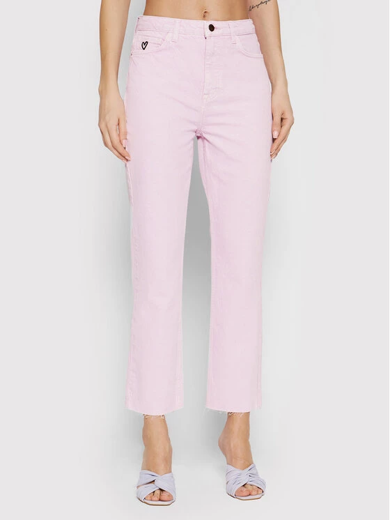 Desigual Γυναίκες Straight Leg Τζιν Lena 22SWDD52 Μωβ Straight Fit 3 Desigual Γυναίκες Straight Leg Τζιν Lena 22SWDD52 Μωβ Straight Fit