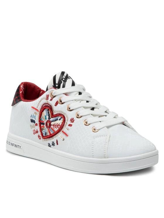 Desigual Γυναίκες Αθλητικά Shoes Cosmic Heart 21WSKP07 Λευκό 3 Desigual Γυναίκες Αθλητικά Shoes Cosmic Heart 21WSKP07 Λευκό