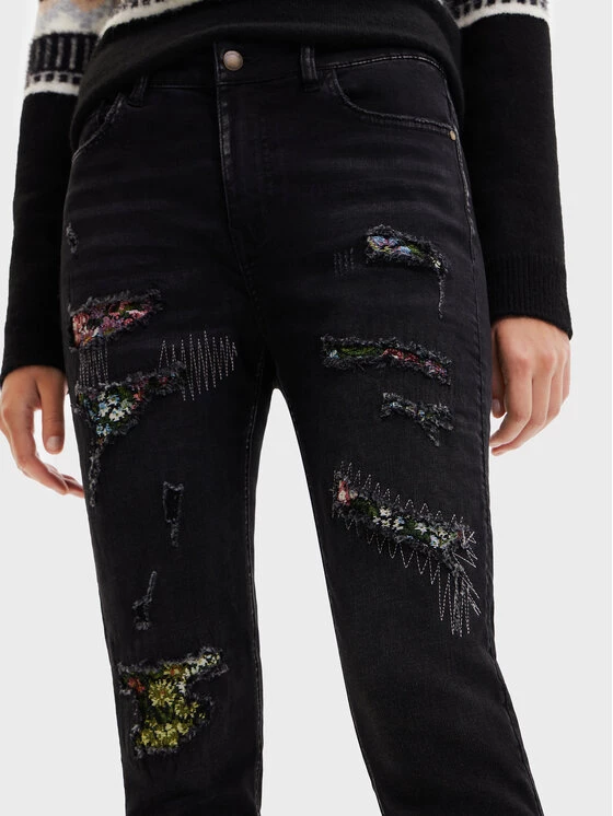 Desigual Γυναίκες Τζιν Lullaby 22WWDD37 Μαύρο Skinny Fit 6 Desigual Γυναίκες Τζιν Lullaby 22WWDD37 Μαύρο Skinny Fit - Image 4