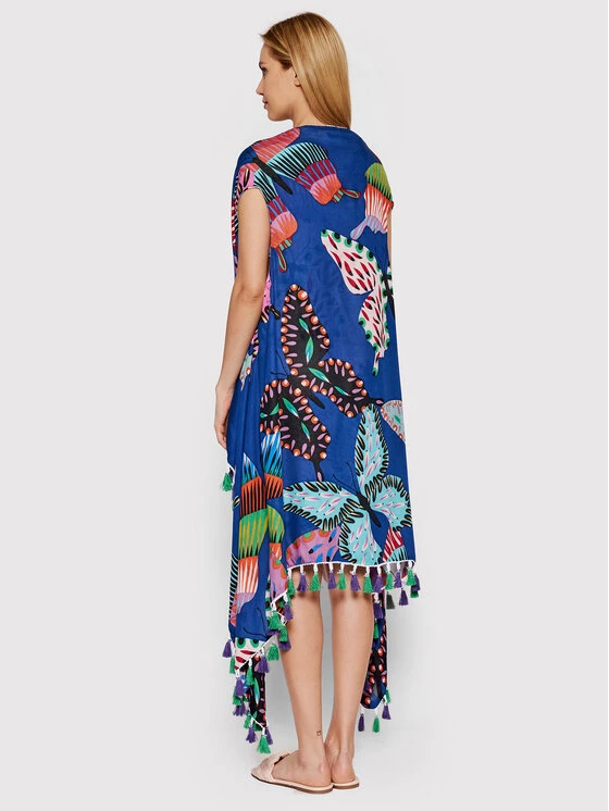 Desigual Γυναίκες Ρούχα Παραλίας Πόντσο Batterflies 22SAWA35 Σκούρο μπλε Regular Fit 5 Desigual Γυναίκες Ρούχα Παραλίας Πόντσο Batterflies 22SAWA35 Σκούρο μπλε Regular Fit - Image 3