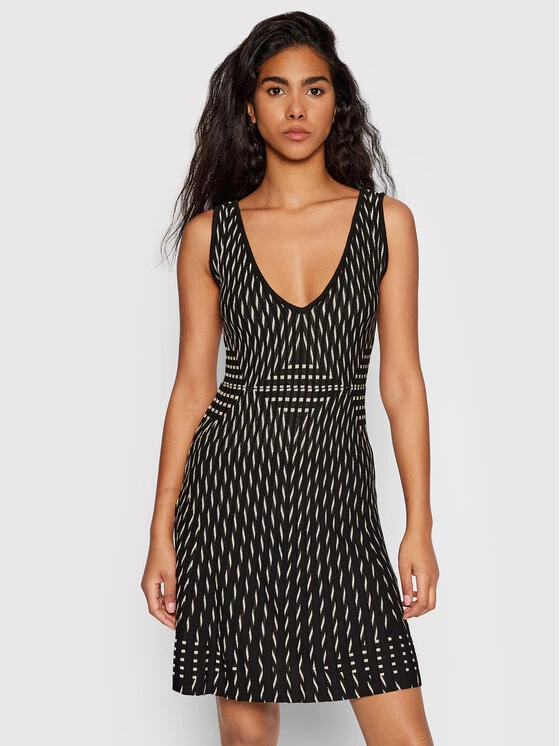 Desigual Γυναίκες Πλεκτά Φορέματα Φόρεμα υφασμάτινο Samantha 22SWVF08 Μαύρο Regular Fit 3 Desigual Γυναίκες Πλεκτά Φορέματα Φόρεμα υφασμάτινο Samantha 22SWVF08 Μαύρο Regular Fit