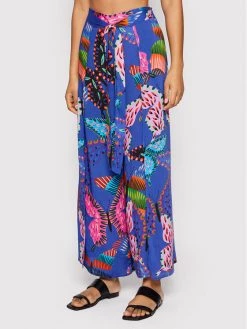 Desigual Γυναίκες Υφασμάτινα Παντελόνια Παντελόνι υφασμάτινο Leslie 22SWMW17 Μωβ Regular Fit