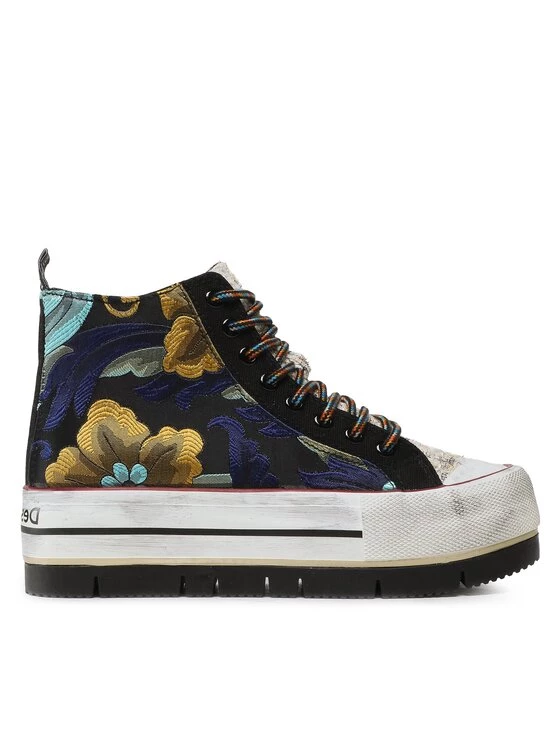 Desigual Γυναίκες Ψηλά Sneakers Sneakers 22WSKA21 Μαύρο 4 Desigual Γυναίκες Ψηλά Sneakers Sneakers 22WSKA21 Μαύρο - Image 2