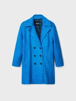 Desigual Γυναίκες Μεταβατικά Παλτά Μάλλινο παλτό London 22WWEW16 Μπλε Relaxed Fit -Εξοδος Desigual Κατάστημα unnamed file 288