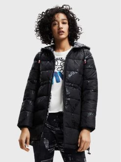 Desigual Γυναίκες Χειμωνιάτικα Μπουφάν Μπουφάν πουπουλένιο Aarhus 22WWEW30 Μαύρο Regular Fit