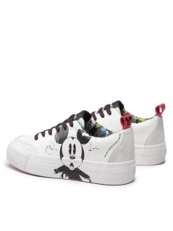 Desigual Γυναίκες Αθλητικά Mickey Crack 22WSKP29 Λευκό -Εξοδος Desigual Κατάστημα unnamed file 2955