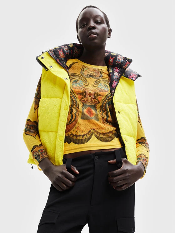 Desigual Γυναίκες Γιλέκα Γιλέκο MONSIEUR CHRISTIAN LACROIX Lekran 22WWEWB1 Κίτρινο Regular Fit 3 Desigual Γυναίκες Γιλέκα Γιλέκο MONSIEUR CHRISTIAN LACROIX Lekran 22WWEWB1 Κίτρινο Regular Fit