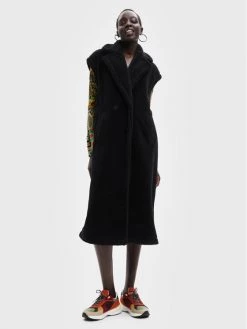Desigual Γυναίκες Γιλέκα Γιλέκο Cameron 22WWEW19 Μαύρο Oversize