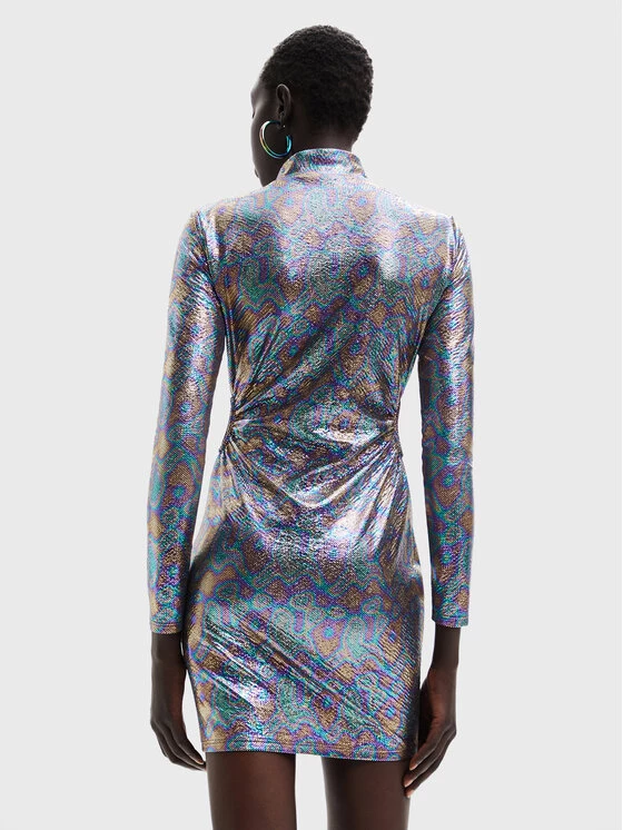 Desigual Γυναίκες Κοκτέιλ Φορέματα Φόρεμα κοκτέιλ Luna 22WWVK62 Έγχρωμο Slim Fit 5 Desigual Γυναίκες Κοκτέιλ Φορέματα Φόρεμα κοκτέιλ Luna 22WWVK62 Έγχρωμο Slim Fit - Image 3