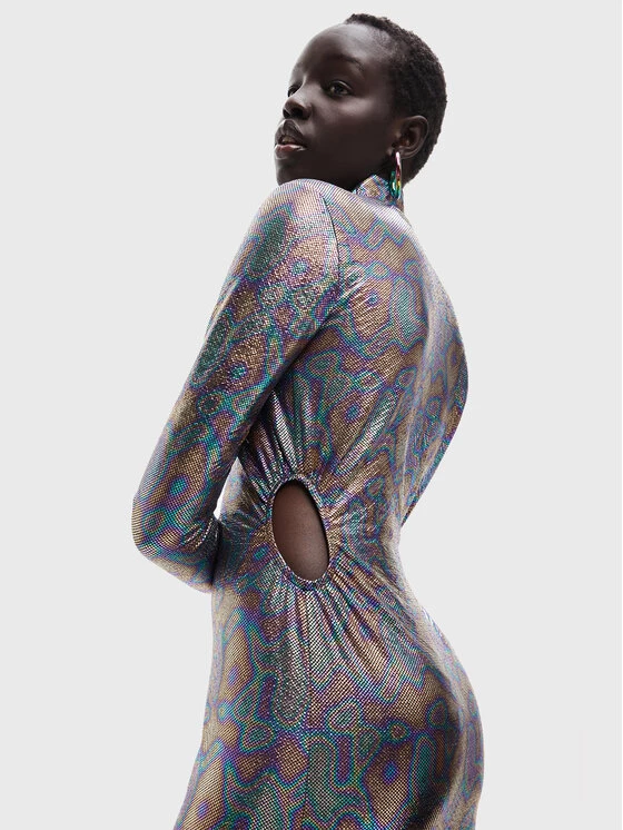 Desigual Γυναίκες Κοκτέιλ Φορέματα Φόρεμα κοκτέιλ Luna 22WWVK62 Έγχρωμο Slim Fit 6 Desigual Γυναίκες Κοκτέιλ Φορέματα Φόρεμα κοκτέιλ Luna 22WWVK62 Έγχρωμο Slim Fit - Image 4