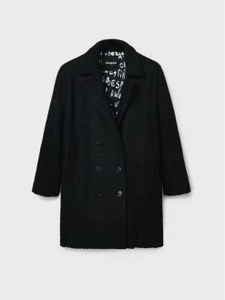 Desigual Γυναίκες Μεταβατικά Παλτά Μάλλινο παλτό London 22WWEW16 Μαύρο Relaxed Fit -Εξοδος Desigual Κατάστημα unnamed file 308