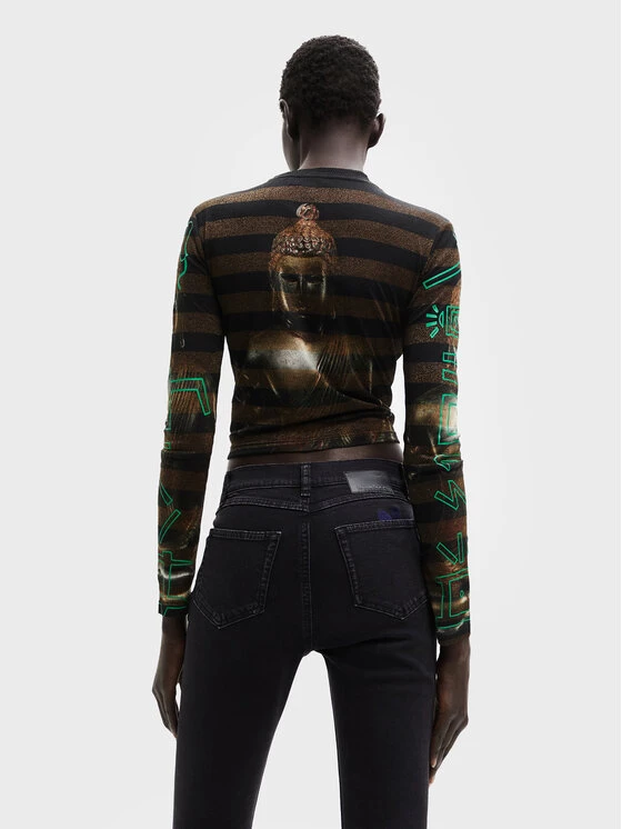 Desigual Γυναίκες Μπλουζάκια Μπλουζάκι Saphir 22WWTKAG Χρυσό Regular Fit 5 Desigual Γυναίκες Μπλουζάκια Μπλουζάκι Saphir 22WWTKAG Χρυσό Regular Fit - Image 3