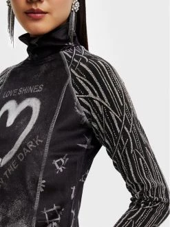 Desigual Γυναίκες Μπλουζάκια Μπλουζάκι Core 22WWTKAA Μαύρο Regular Fit -Εξοδος Desigual Κατάστημα unnamed file 3141