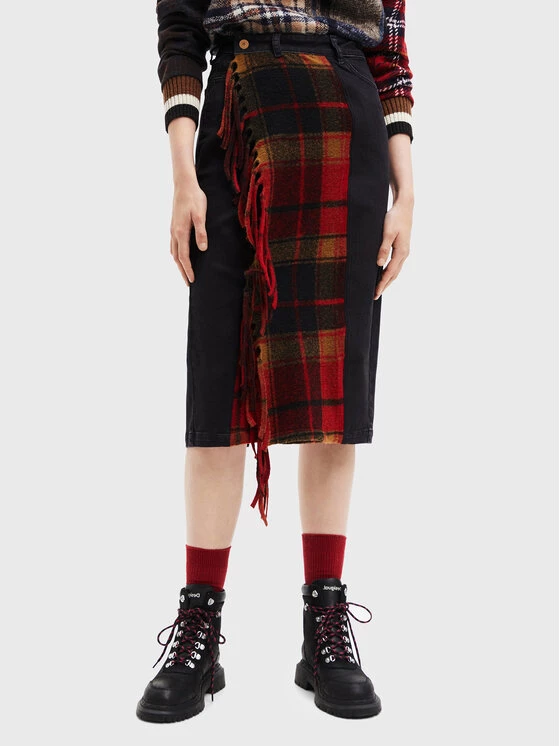 Desigual Γυναίκες Φούστες Pencil Φούστα τζιν Dora 22WWFD18 Μαύρο Slim Fit 3 Desigual Γυναίκες Φούστες Pencil Φούστα τζιν Dora 22WWFD18 Μαύρο Slim Fit