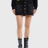 Desigual Γυναίκες Mini Φούστα τζιν SMILEY 22WWFD22 Μαύρο Regular Fit -Εξοδος Desigual Κατάστημα unnamed file 3168
