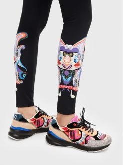 Desigual Γυναίκες Κολάν MONSIEUR CHRISTIAN LACROIX 22WWKK14 Μαύρο Slim Fit -Εξοδος Desigual Κατάστημα unnamed file 3181