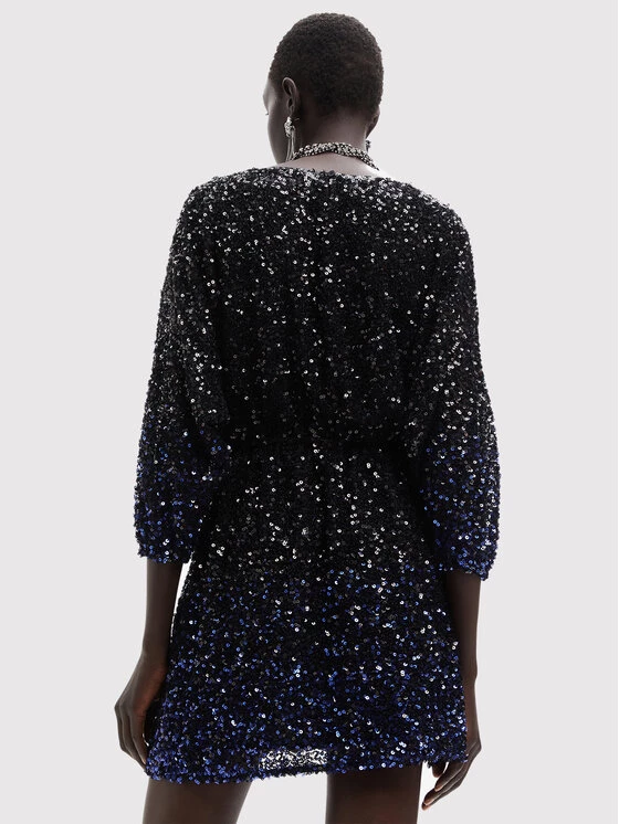 Desigual Γυναίκες Κοκτέιλ Φορέματα Φόρεμα κοκτέιλ Saturno 22WWVW64 Μαύρο Regular Fit 5 Desigual Γυναίκες Κοκτέιλ Φορέματα Φόρεμα κοκτέιλ Saturno 22WWVW64 Μαύρο Regular Fit - Image 3