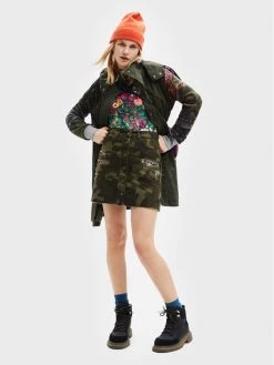 Desigual Γυναίκες Μπουφάν Παρκά Parka Jorja 22WWEWAG Πράσινο Oversize -Εξοδος Desigual Κατάστημα unnamed file 3189