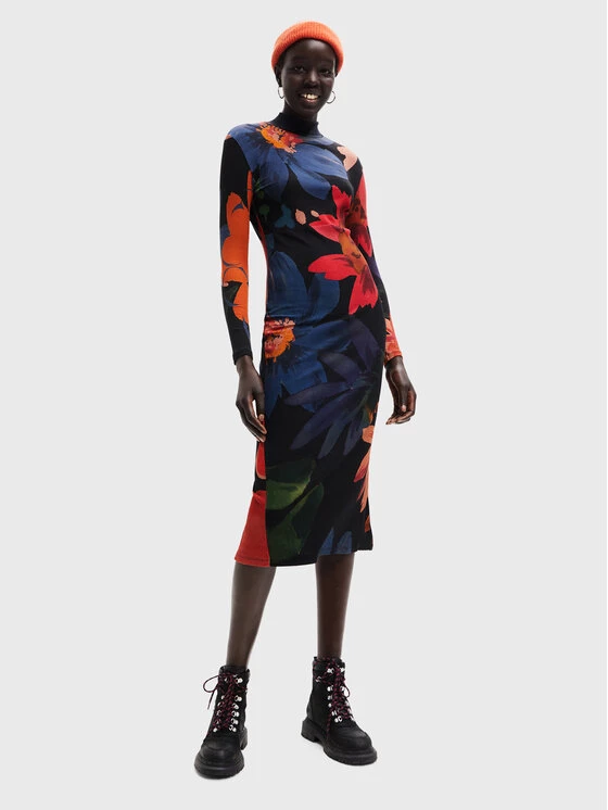 Desigual Γυναίκες Καθημερινά Φορέματα Φόρεμα καθημερινό Grandflower 22WWVK07 Έγχρωμο Slim Fit 3 Desigual Γυναίκες Καθημερινά Φορέματα Φόρεμα καθημερινό Grandflower 22WWVK07 Έγχρωμο Slim Fit