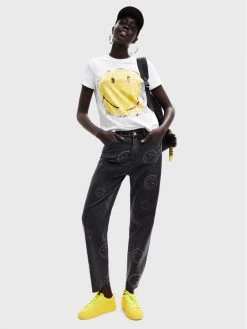 Desigual Γυναίκες T-shirts T-Shirt SMILEY Ria 22WWTKAJ Λευκό Regular Fit 8 Desigual Γυναίκες T-shirts T-Shirt SMILEY Ria 22WWTKAJ Λευκό Regular Fit -Εξοδος Desigual Κατάστημα unnamed file 3194