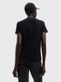 Desigual Γυναίκες T-shirts T-Shirt SMILEY Ria 22WWTKAJ Μαύρο Regular Fit -Εξοδος Desigual Κατάστημα unnamed file 3200