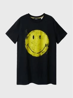 Desigual Γυναίκες T-shirts T-Shirt SMILEY Ria 22WWTKAJ Μαύρο Regular Fit -Εξοδος Desigual Κατάστημα unnamed file 3203