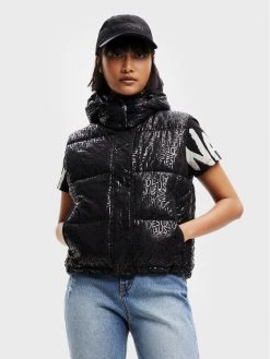 Desigual Γυναίκες Γιλέκα Γιλέκο 22WWEW21 Μαύρο Regular Fit