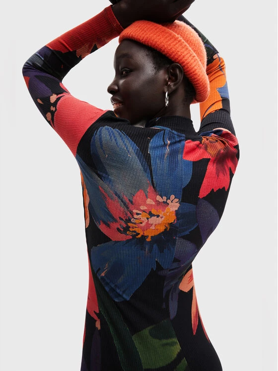 Desigual Γυναίκες Καθημερινά Φορέματα Φόρεμα καθημερινό Grandflower 22WWVK07 Έγχρωμο Slim Fit 6 Desigual Γυναίκες Καθημερινά Φορέματα Φόρεμα καθημερινό Grandflower 22WWVK07 Έγχρωμο Slim Fit - Image 4