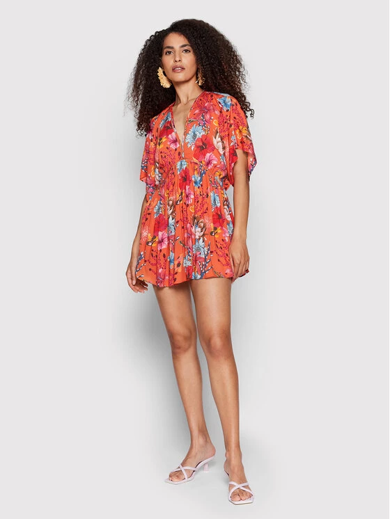 Desigual Γυναίκες Ρούχα Παραλίας Φόρεμα παραλίας Angelina 22SWMW18 Πορτοκαλί Relaxed Fit 4 Desigual Γυναίκες Ρούχα Παραλίας Φόρεμα παραλίας Angelina 22SWMW18 Πορτοκαλί Relaxed Fit - Image 2