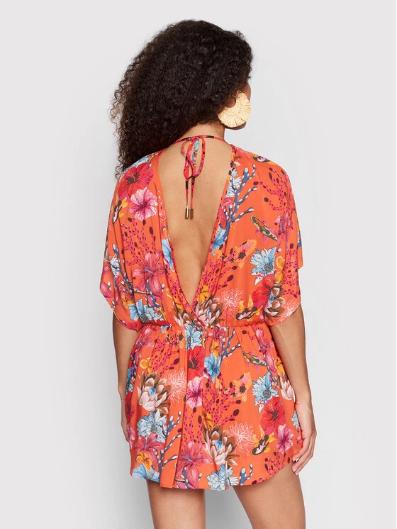 Desigual Γυναίκες Ρούχα Παραλίας Φόρεμα παραλίας Angelina 22SWMW18 Πορτοκαλί Relaxed Fit 5 Desigual Γυναίκες Ρούχα Παραλίας Φόρεμα παραλίας Angelina 22SWMW18 Πορτοκαλί Relaxed Fit - Image 3