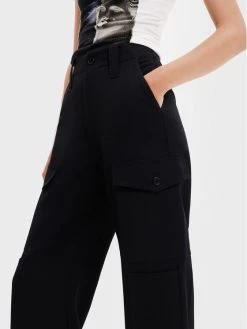 Desigual Γυναίκες Υφασμάτινα Παντελόνια Παντελόνι υφασμάτινο MONSIEUR CHRISTIAN LACROIX Jo 22WWPW22 Μαύρο Relaxed Fit -Εξοδος Desigual Κατάστημα unnamed file 33