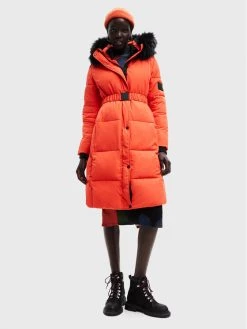 Desigual Γυναίκες Χειμωνιάτικα Μπουφάν Μπουφάν πουπουλένιο Noruega 22WWEWAE Κόκκινο Regular Fit