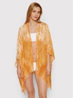 Desigual Γυναίκες Ρούχα Παραλίας Πόντσο Clara 22SAWA06 Πορτοκαλί Relaxed Fit
