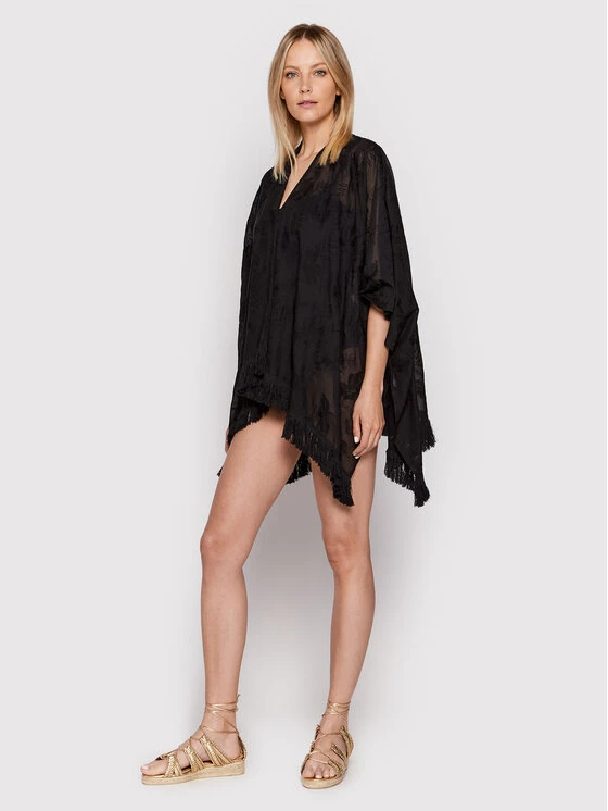 Desigual Γυναίκες Ρούχα Παραλίας Πόντσο Clara 22SAWA56 Μαύρο Regular Fit 4 Desigual Γυναίκες Ρούχα Παραλίας Πόντσο Clara 22SAWA56 Μαύρο Regular Fit - Image 2