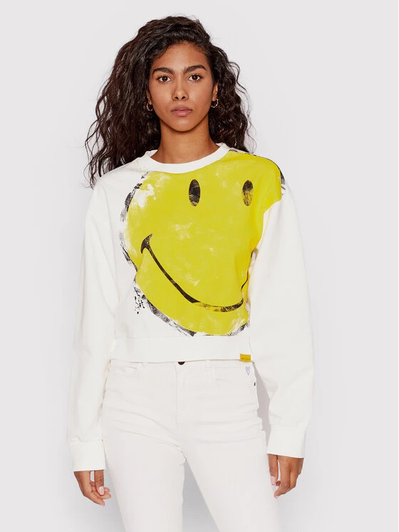 Desigual Γυναίκες Μπλούζες Χωρίς Φερμουάρ Μπλούζα SMILEY Amazonas 22SWSK34 Λευκό Regular Fit 3 Desigual Γυναίκες Μπλούζες Χωρίς Φερμουάρ Μπλούζα SMILEY Amazonas 22SWSK34 Λευκό Regular Fit