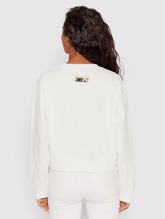 Desigual Γυναίκες Μπλούζες Χωρίς Φερμουάρ Μπλούζα SMILEY Amazonas 22SWSK34 Λευκό Regular Fit 5 Desigual Γυναίκες Μπλούζες Χωρίς Φερμουάρ Μπλούζα SMILEY Amazonas 22SWSK34 Λευκό Regular Fit - Image 3
