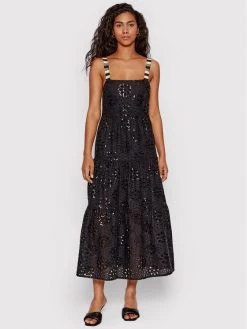 Desigual Γυναίκες Καλοκαιρινά Φορέματα Φόρεμα καλοκαιρινό Leah 22SWVW05 Μαύρο Regular Fit