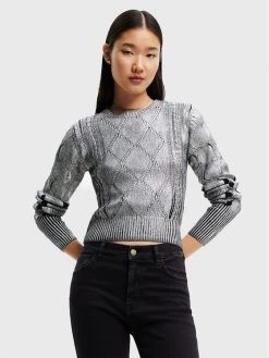 Desigual Γυναίκες Πουλόβερ Johanna 22WWJF69 Ασημί Regular Fit