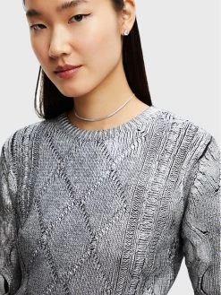 Desigual Γυναίκες Πουλόβερ Johanna 22WWJF69 Ασημί Regular Fit -Εξοδος Desigual Κατάστημα unnamed file 357