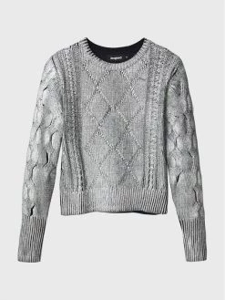 Desigual Γυναίκες Πουλόβερ Johanna 22WWJF69 Ασημί Regular Fit -Εξοδος Desigual Κατάστημα unnamed file 358