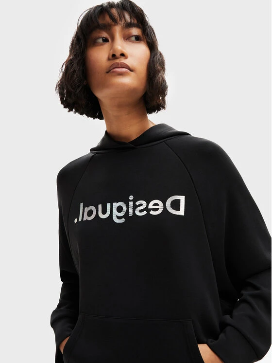 Desigual Γυναίκες Μπλούζες Μπλούζα Plata 22WWSK17 Μαύρο Oversize 6 Desigual Γυναίκες Μπλούζες Μπλούζα Plata 22WWSK17 Μαύρο Oversize - Image 4